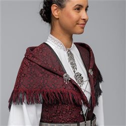 Sølv og brokadesjal 